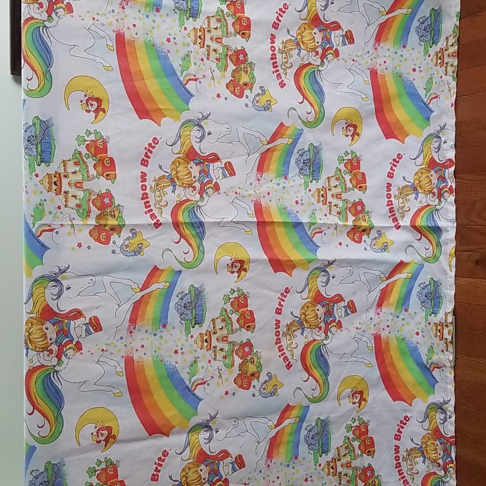 Rainbow Brite - 1983 Vintage twin bedsheet